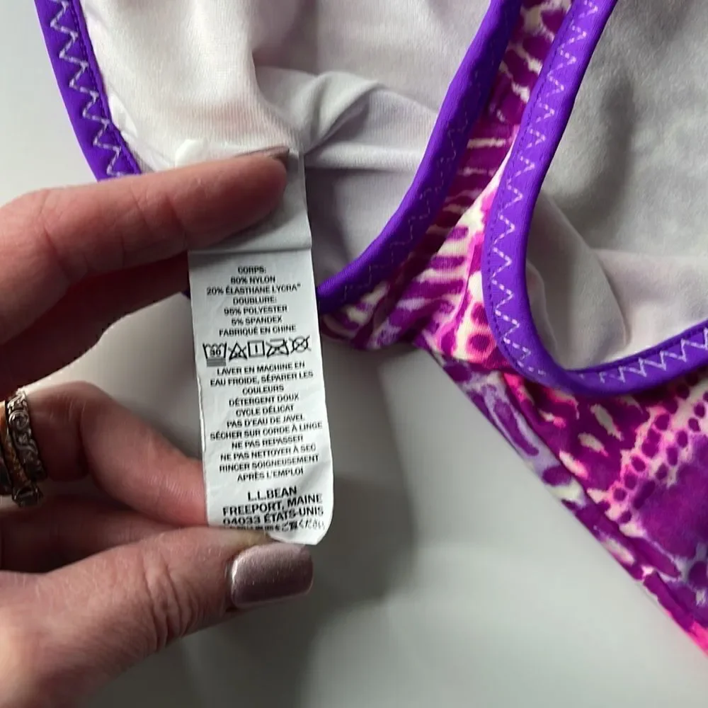LL Bean one piece bathing suit.  Size Girls 14.  UPF 50+ protection.  EUC.